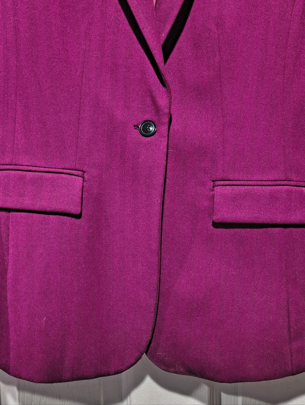 Banana Republic Long and Lean Single Button Blazer Magenta Berry Purple Size 4 - Picture 8 of 16